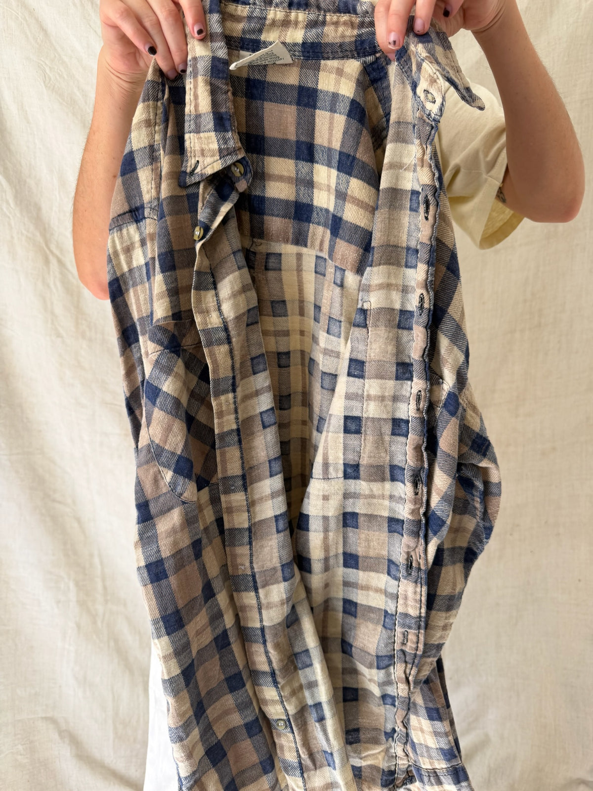 Super Thin Tan + Blue Flannel