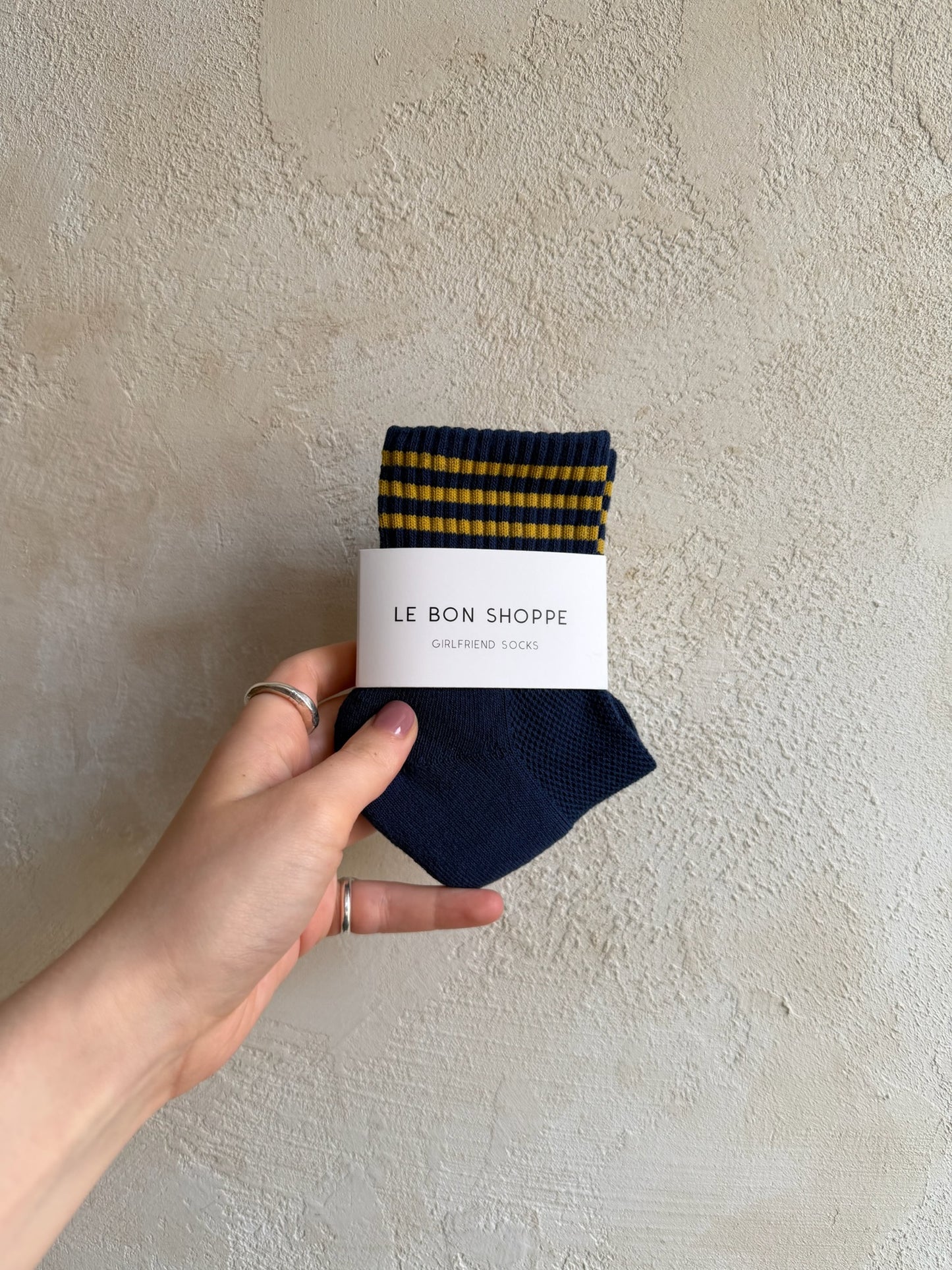 Girlfriend Socks in Navy By Le Bon Shoppe