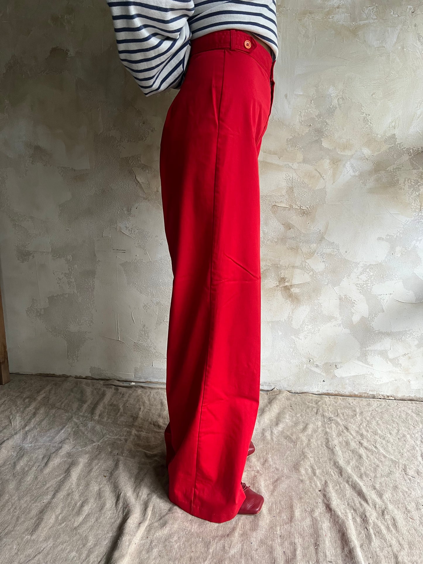 Original Cherry Red 70s Flares