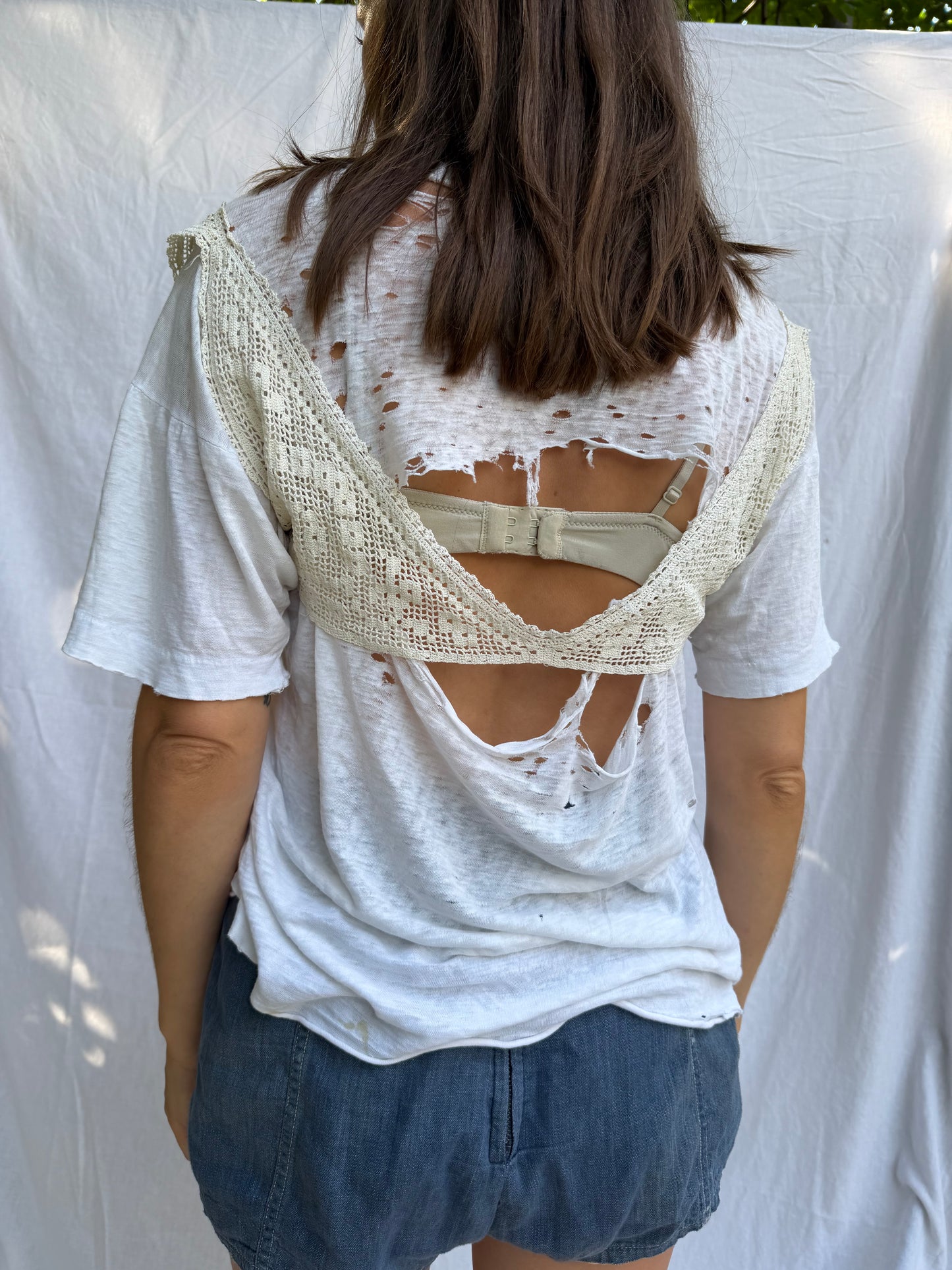 Cream Crochet Chest Accessory