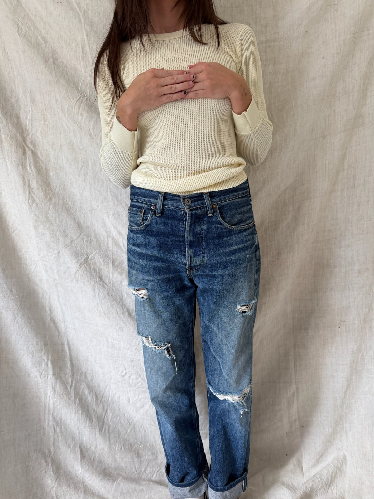 Butter Cream Henley