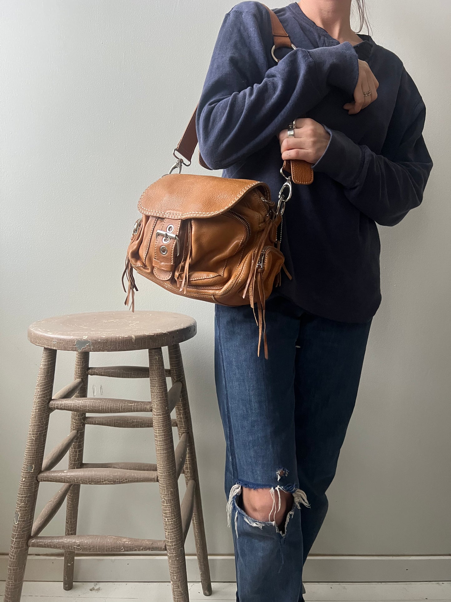 Roots Tan Leather Purse