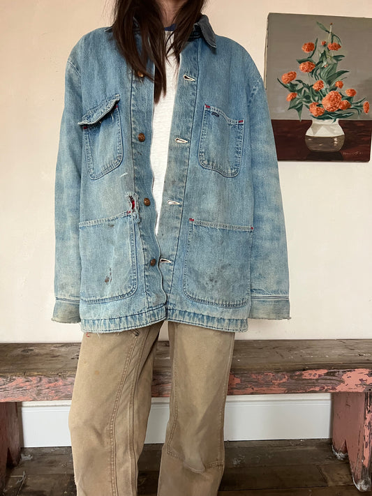 Worn Denim Chore Jacket