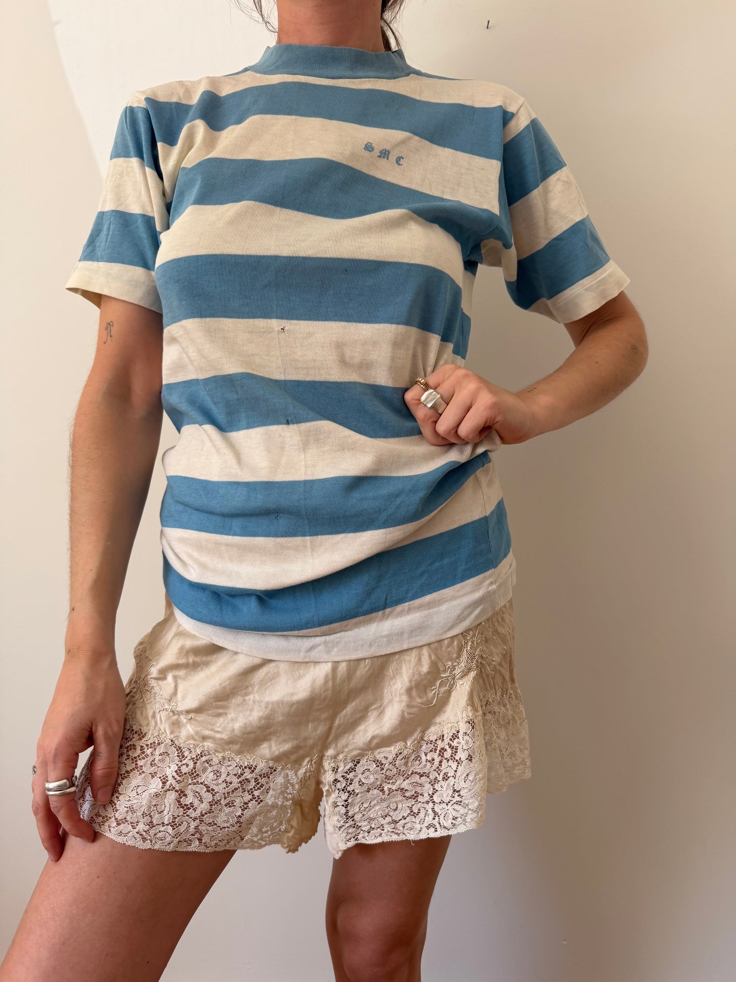 60s Striped Blue Tee