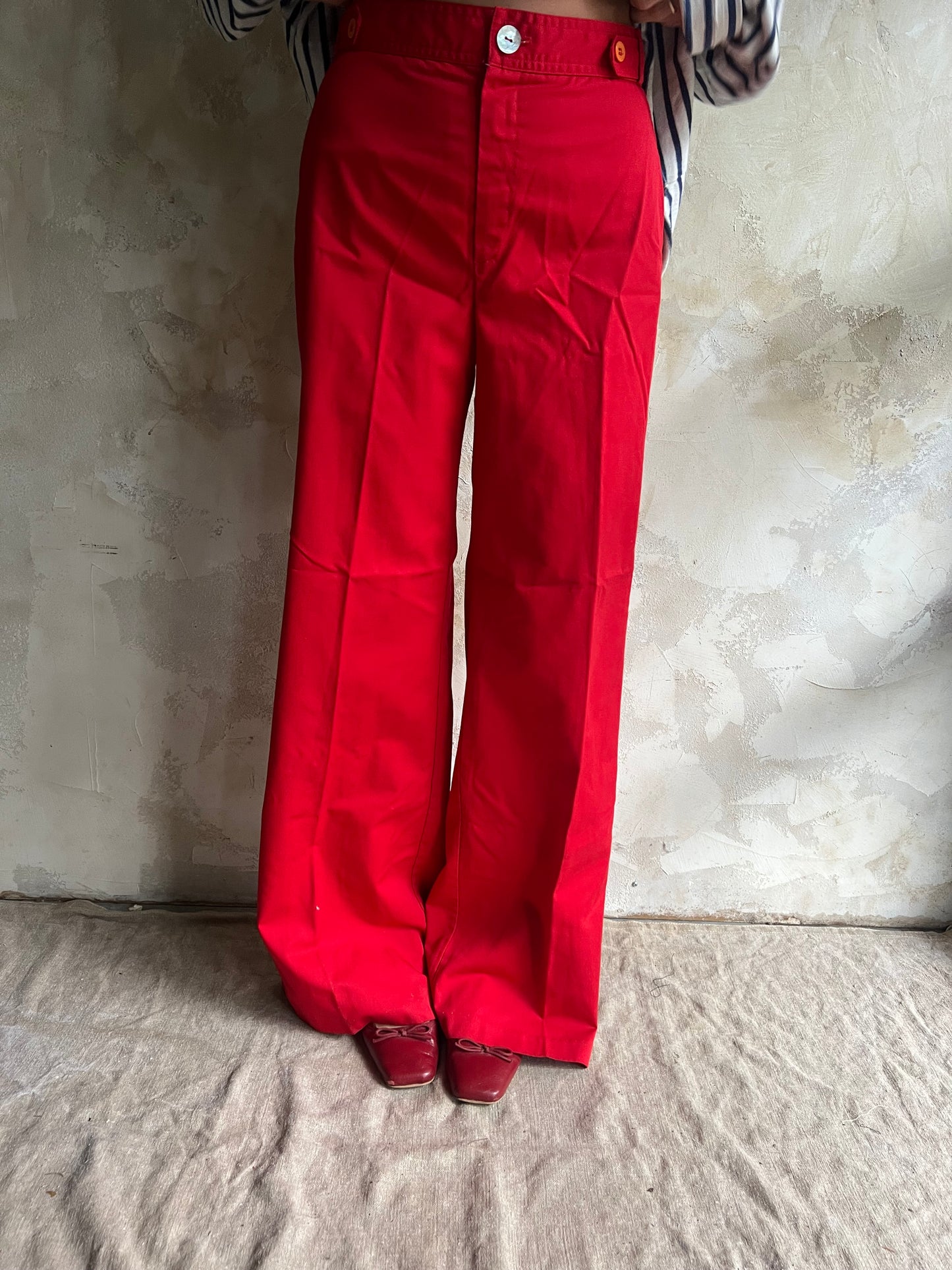 Original Cherry Red 70s Flares