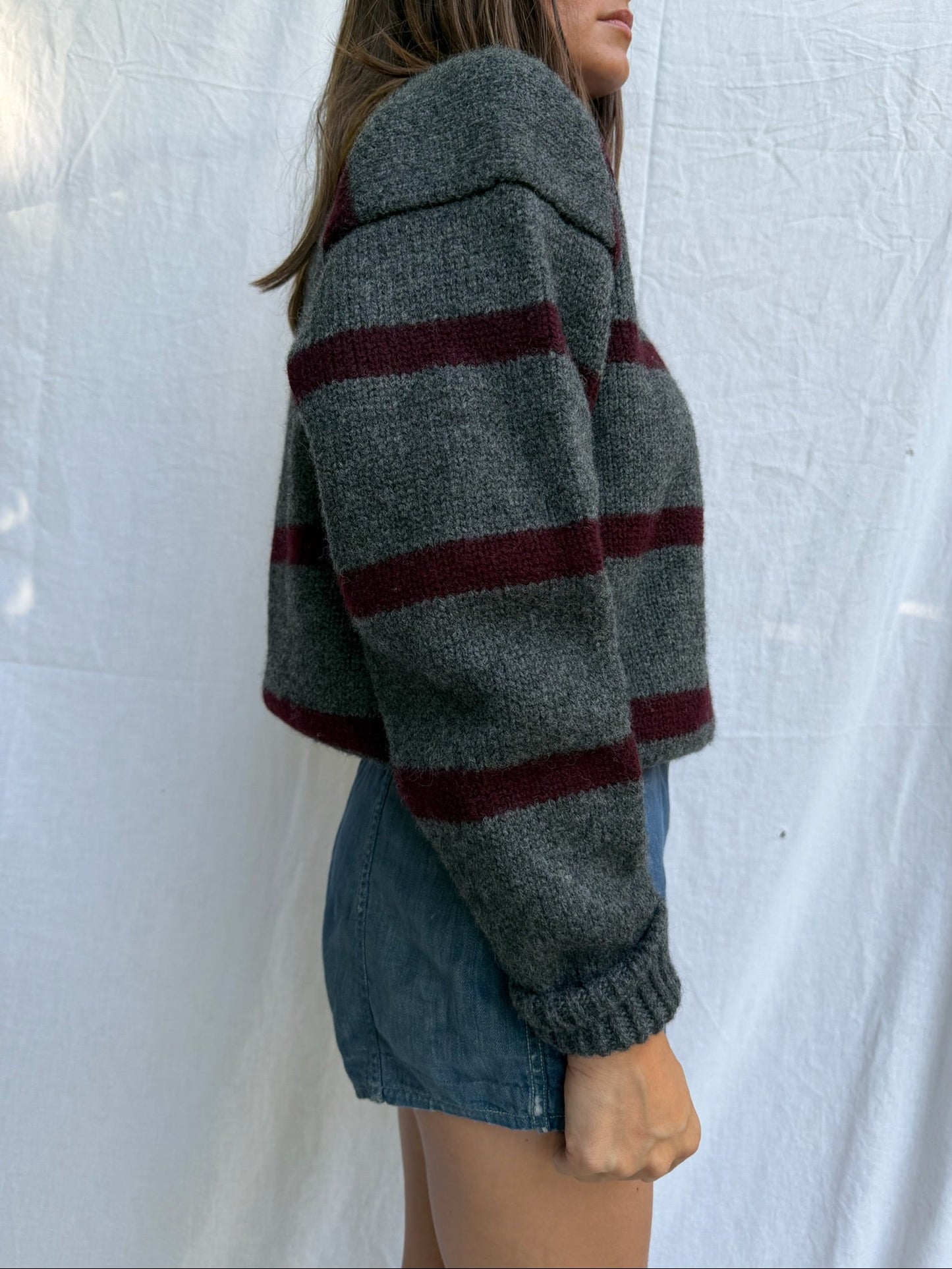 Striped Polo Sweater