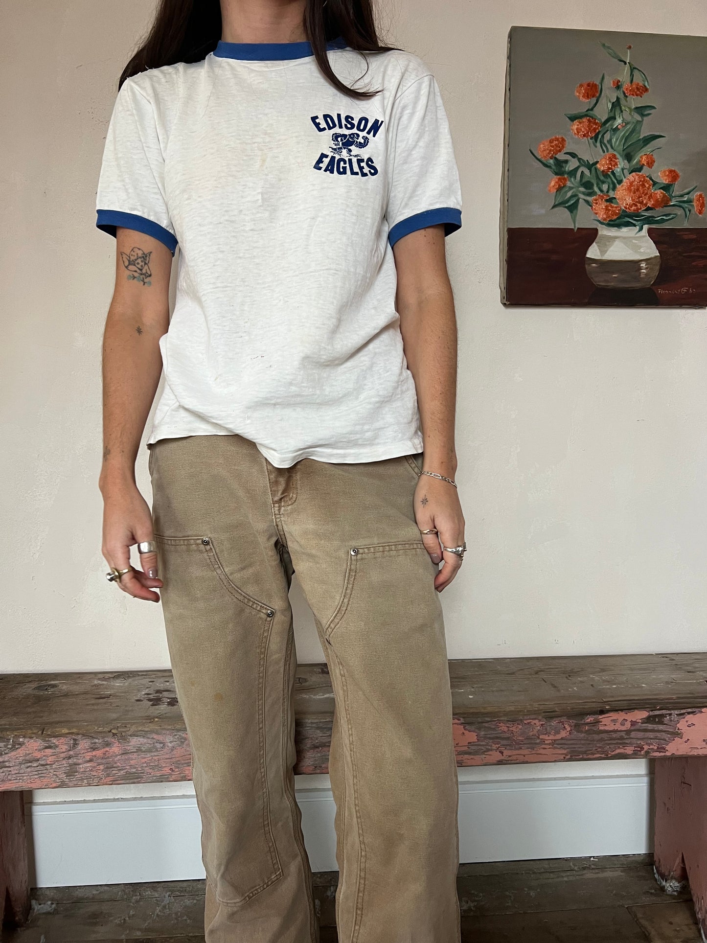 Edison Eagles Vintage Ringer Tee