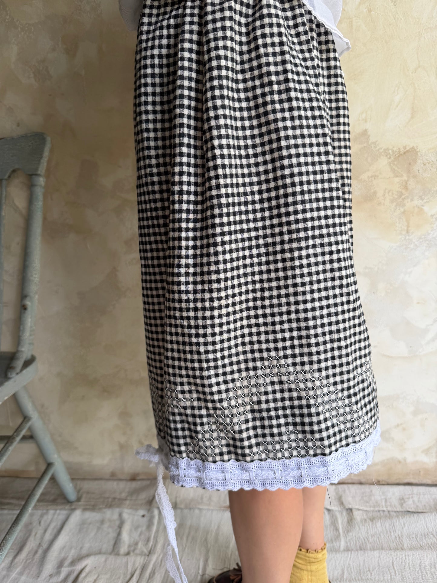 Gingham Reworked Skirt