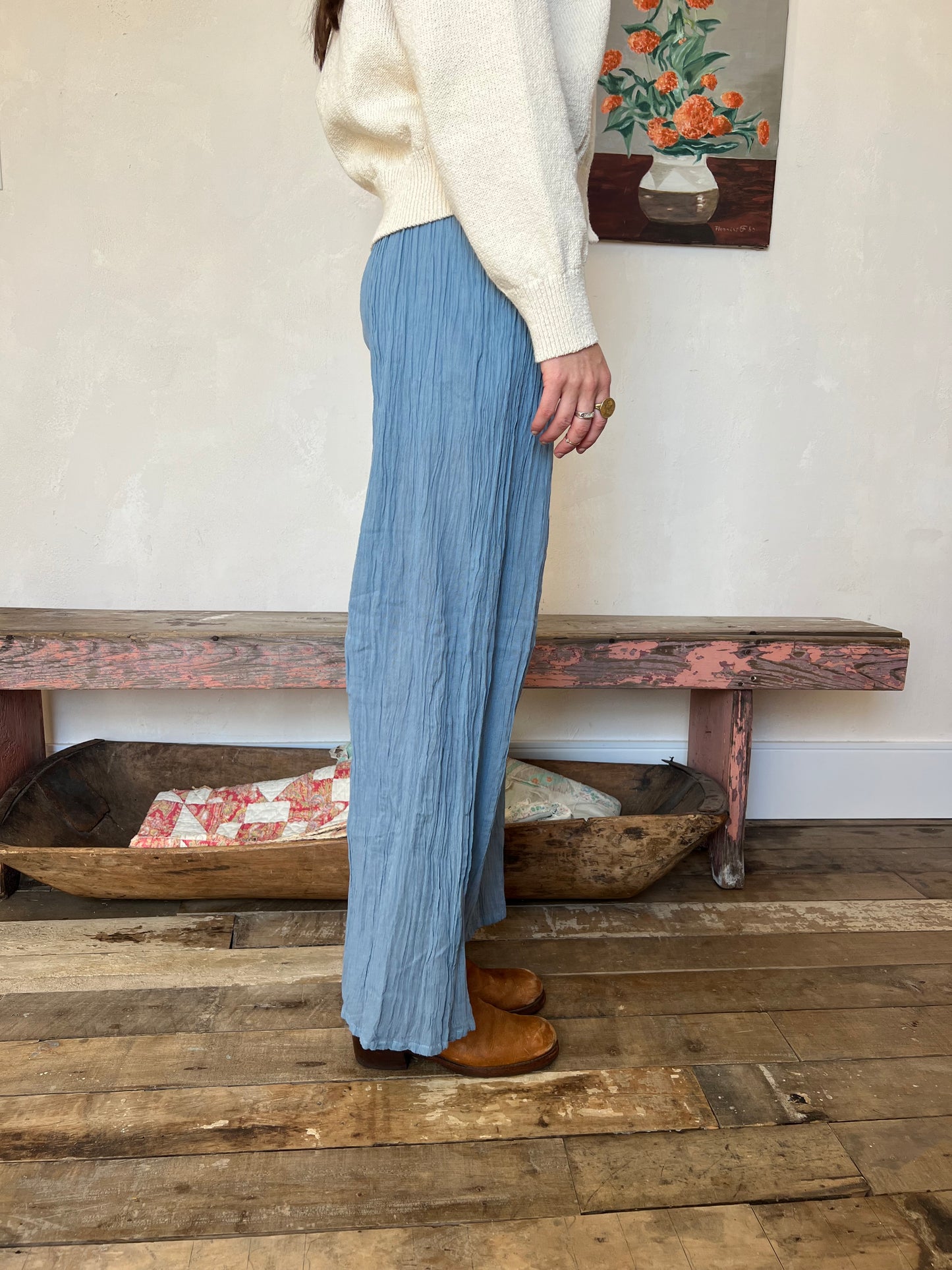 Oaxacan Sky Blue Cotton Pant