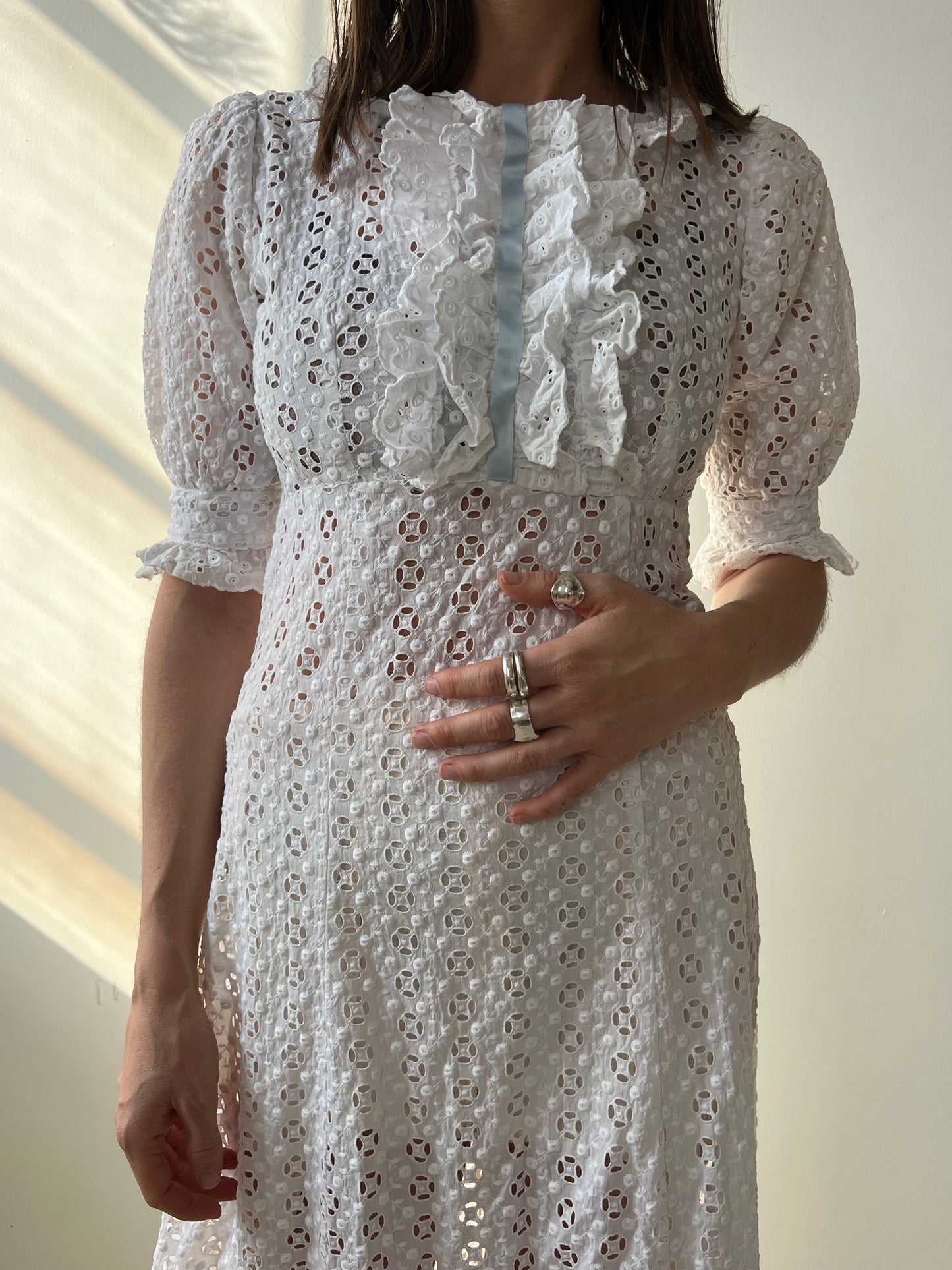 Cotton Eyelet Wedding Dress