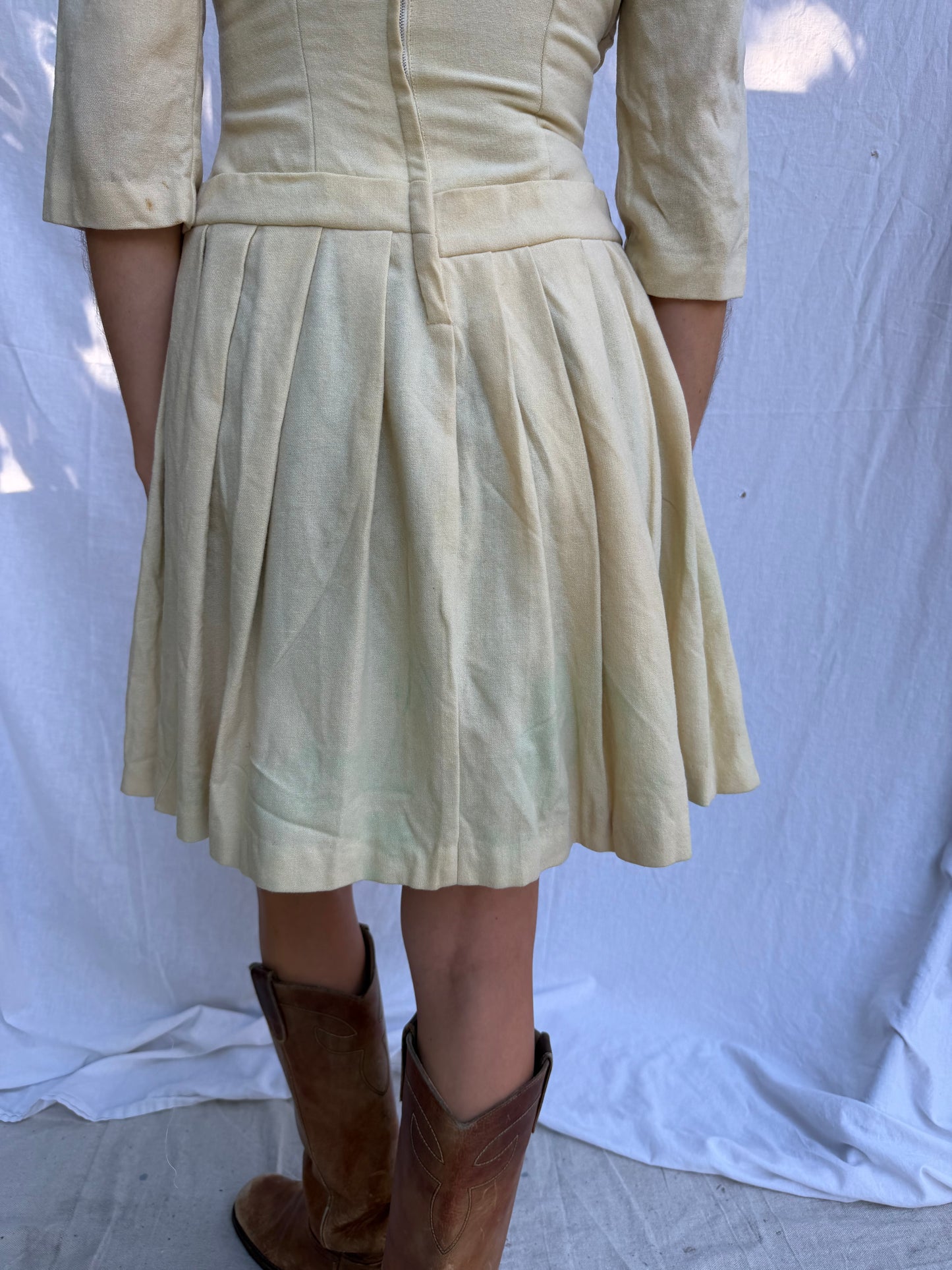 1950s Wool Cheerleading Dress