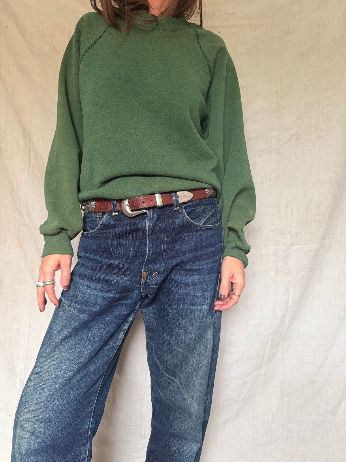 Faded Forest Green Crewneck