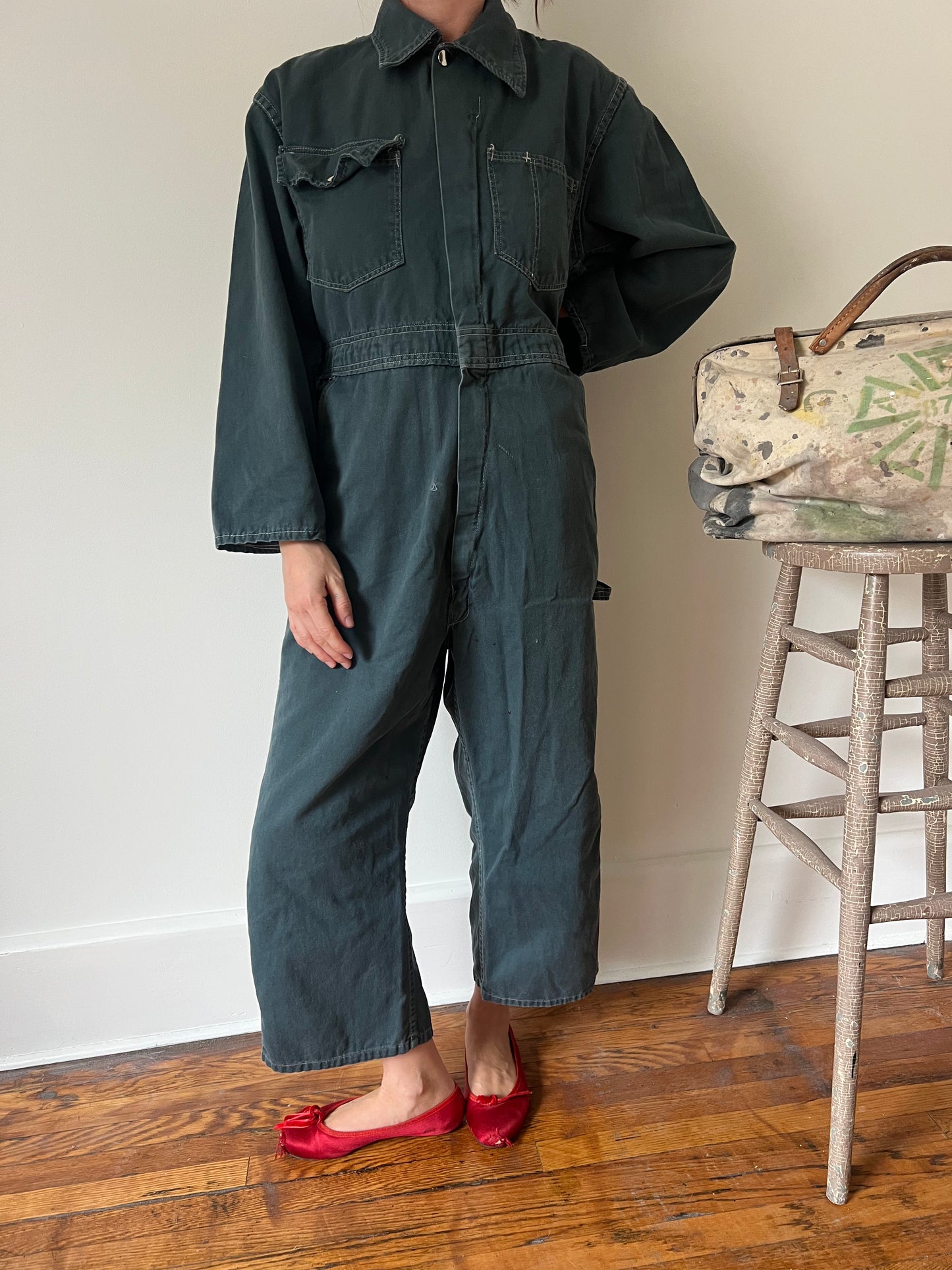 Green Grey Coveralls