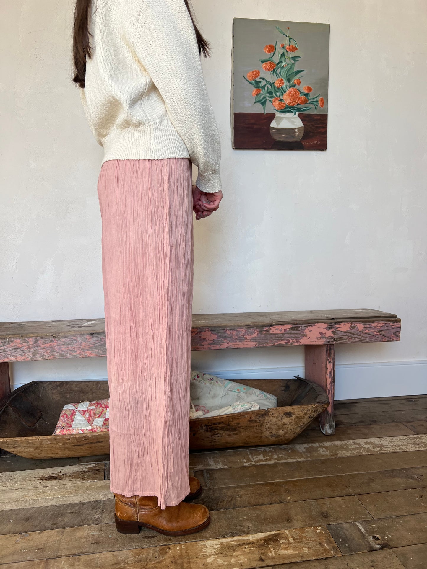 Oaxacan Pink Cotton Pant