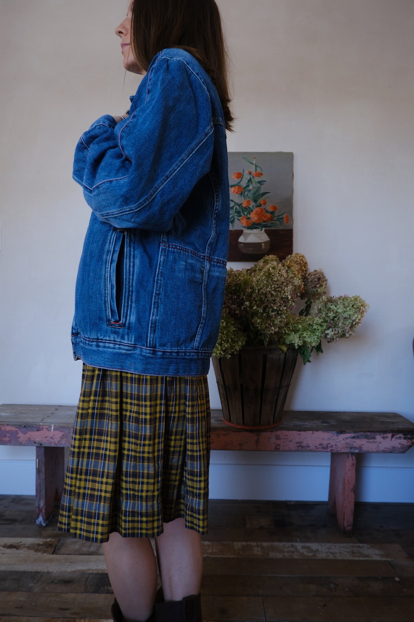 Tommy Jeans Worn Zip Up Denim Jacket