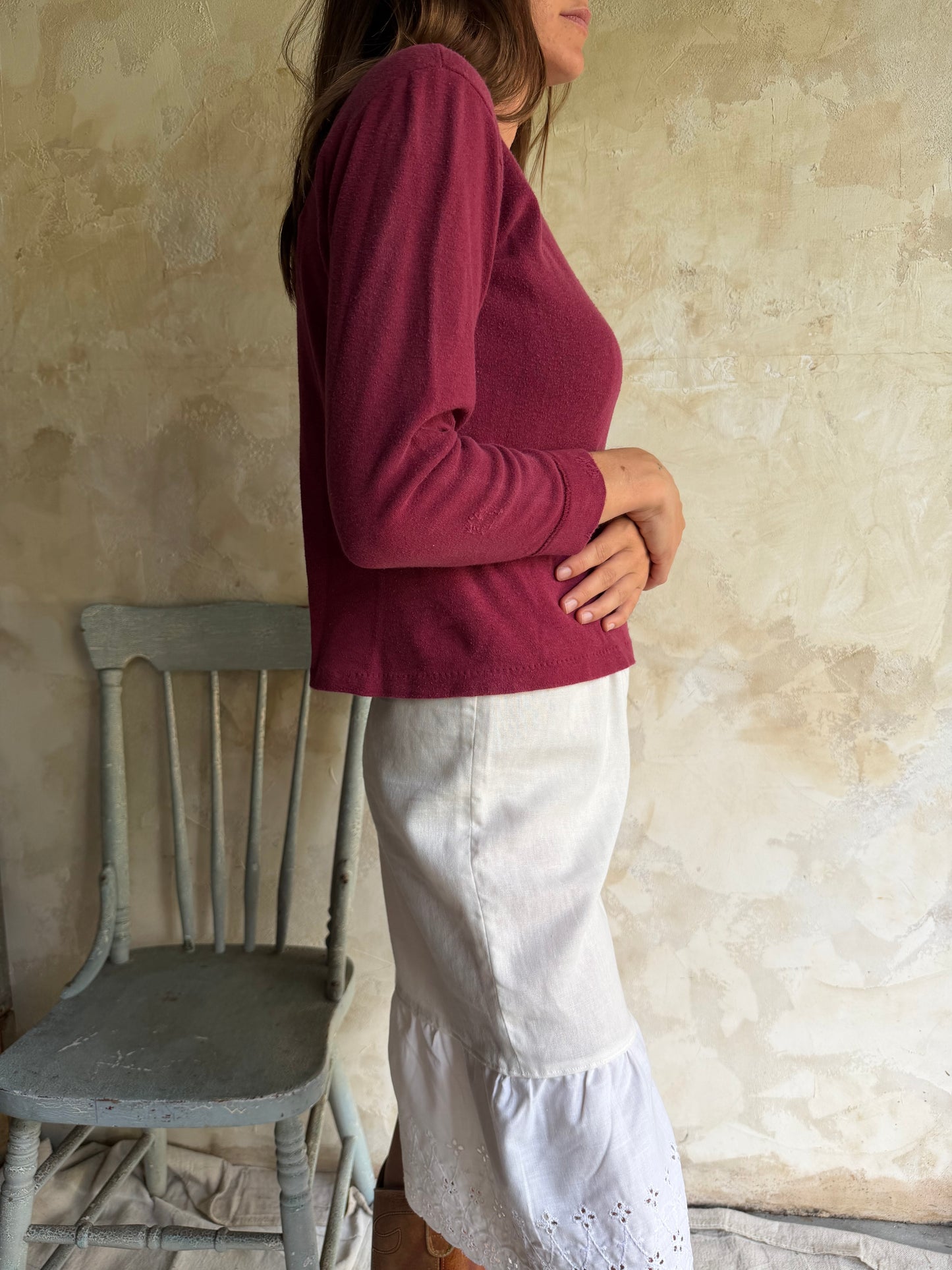 Maroon Henley