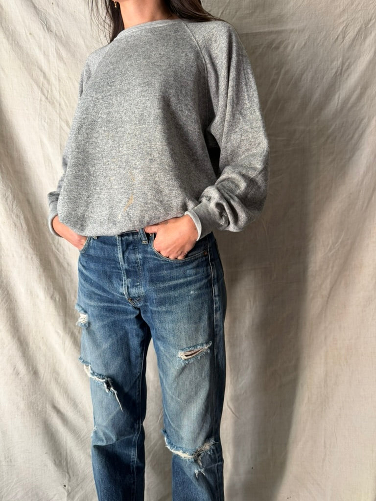 Speckled Grey Painters Crewneck
