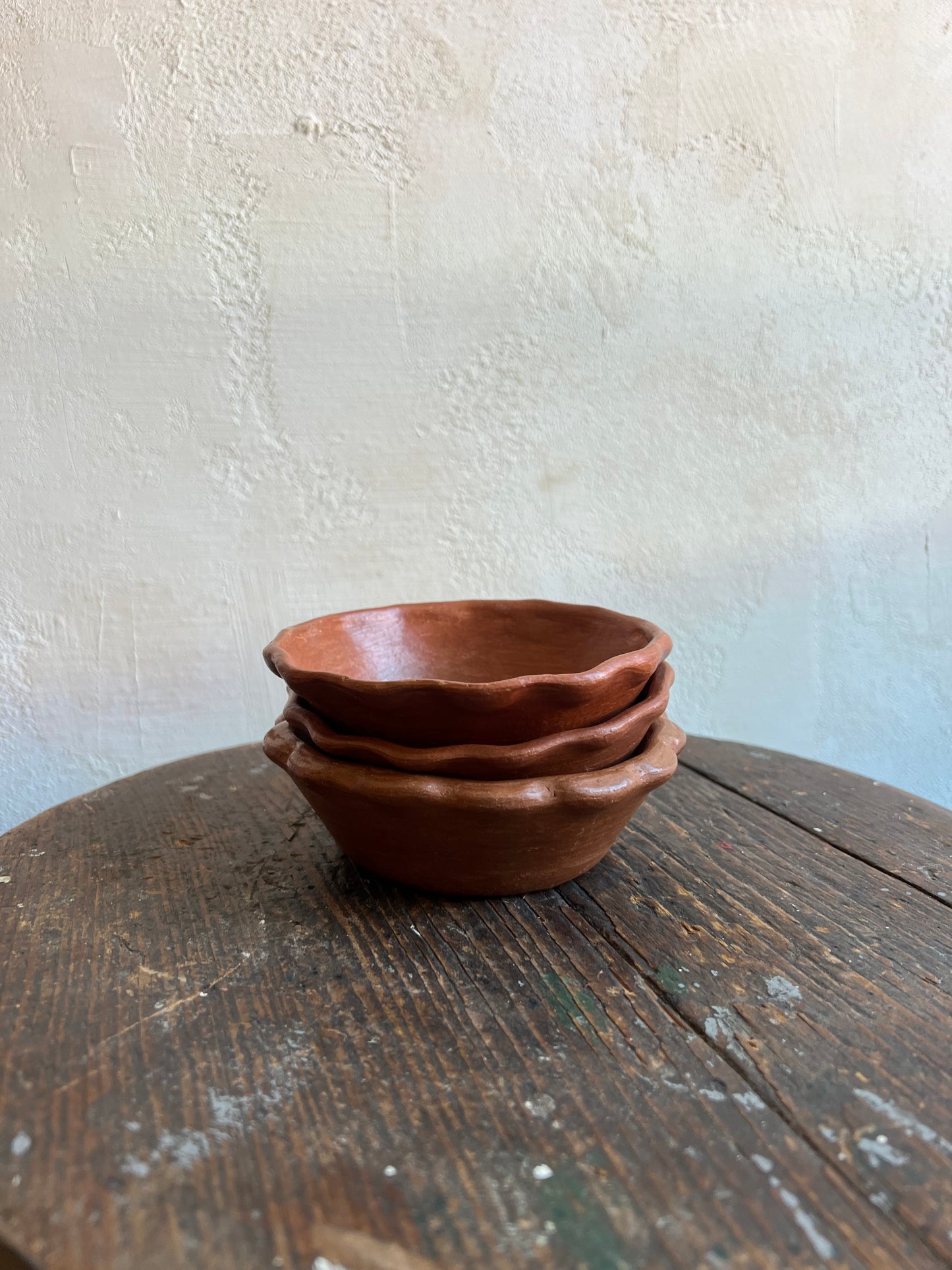 Oaxacan Red Clay Scalloped Small Bowl