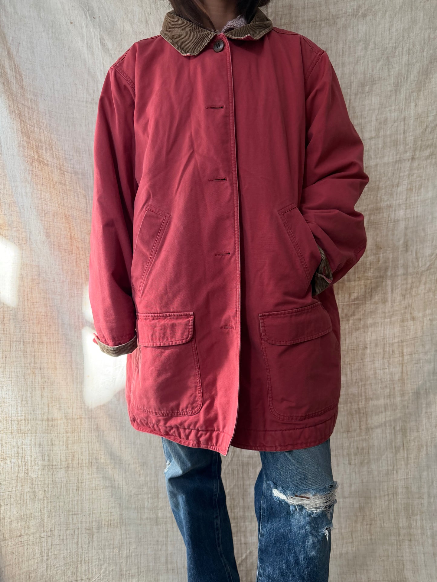 Faded Red LL Bean Barn Coat