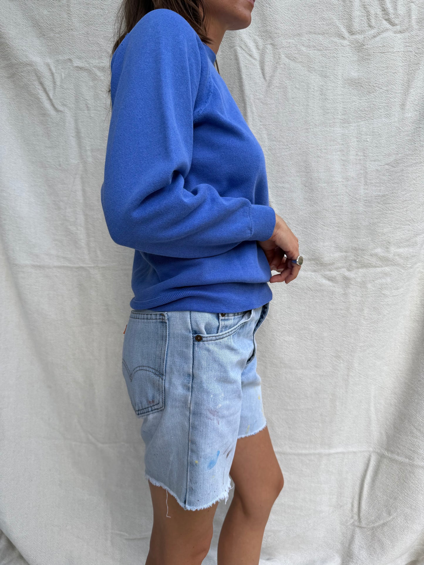 Sky Blue Plain Crewneck
