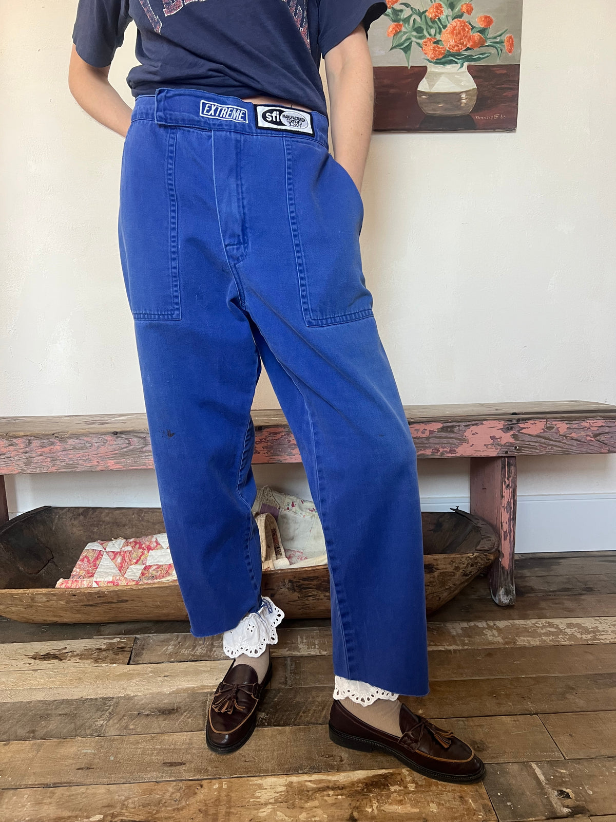 Cropped Royal Blue Racing Pant – The Wanderly