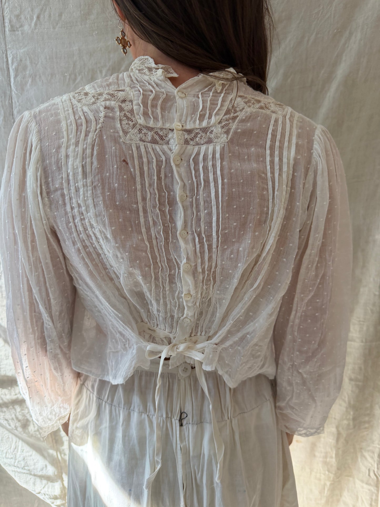 Polka Dot Cotton Antique Blouse