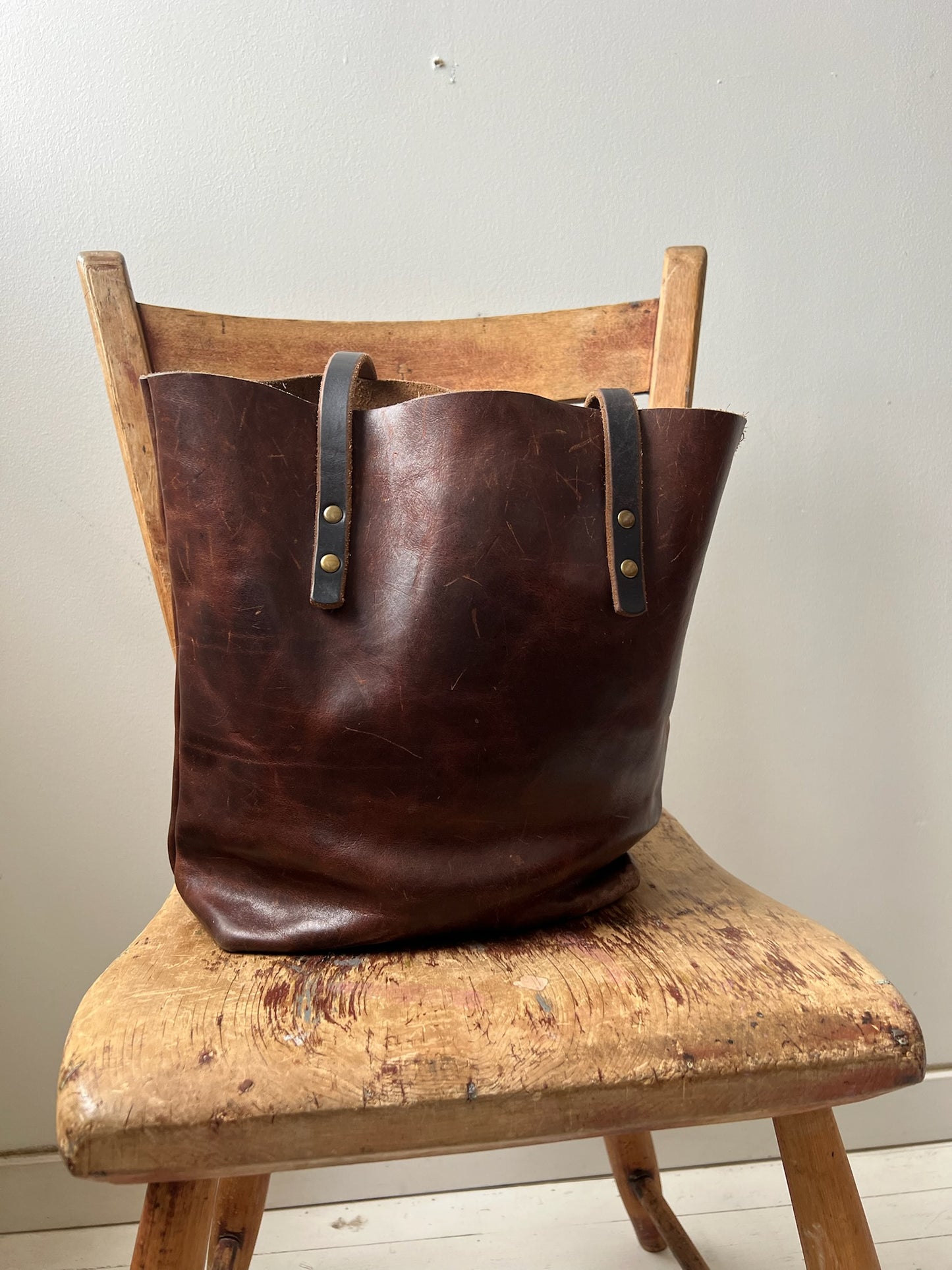 Brown Leather Tote Bag