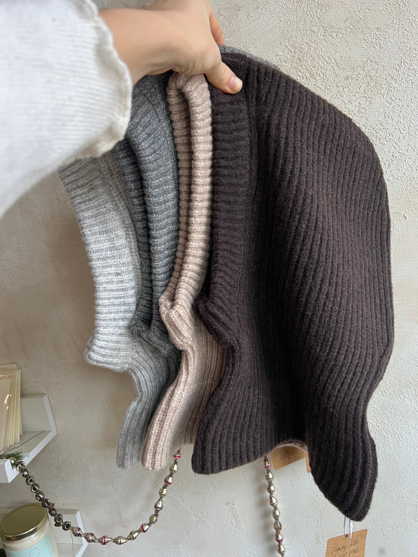 Chunky Rib Fuzzy Wool Balaclava By Billy Bamboo