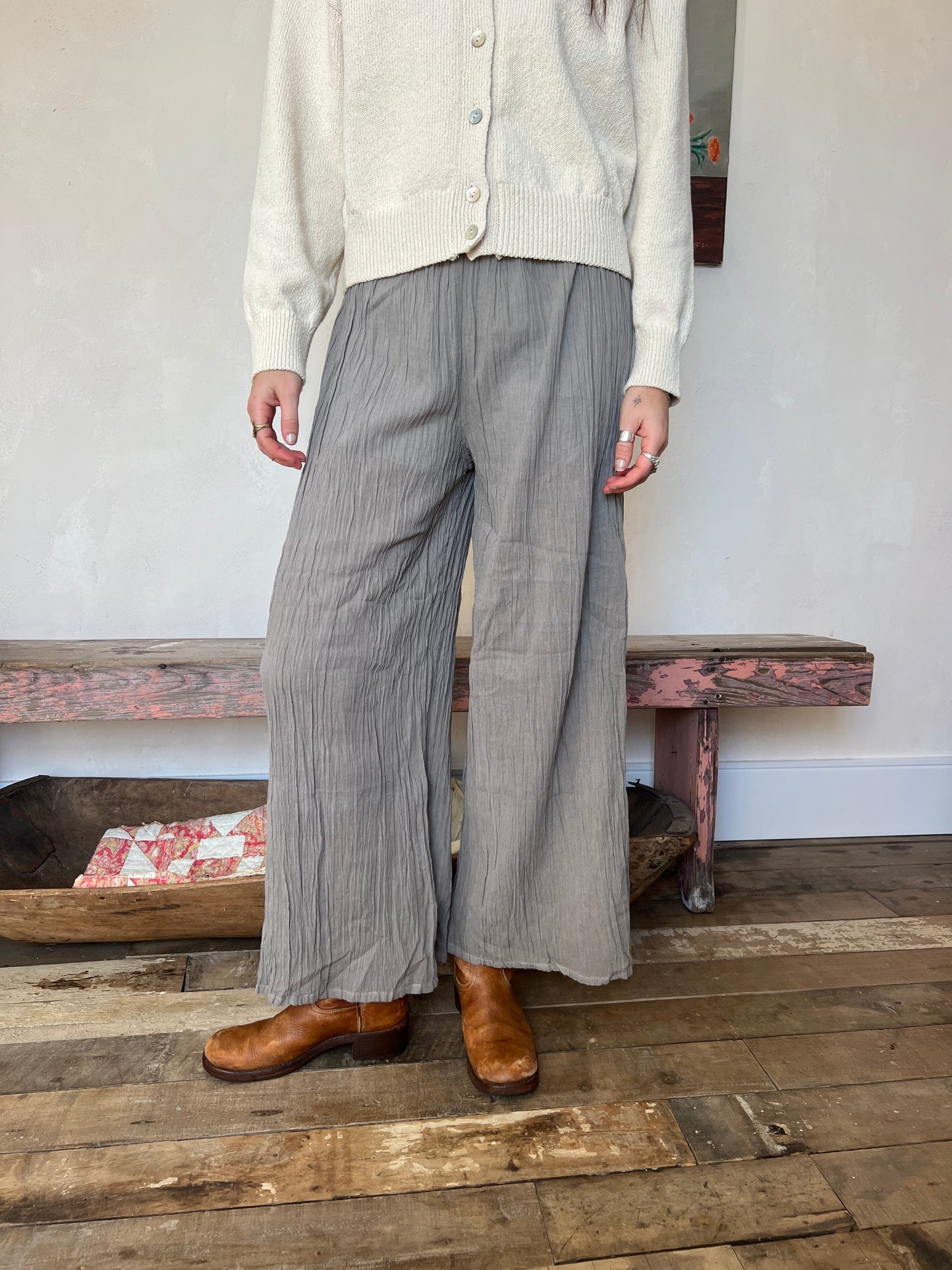 Oaxacan Grey Cotton Pant