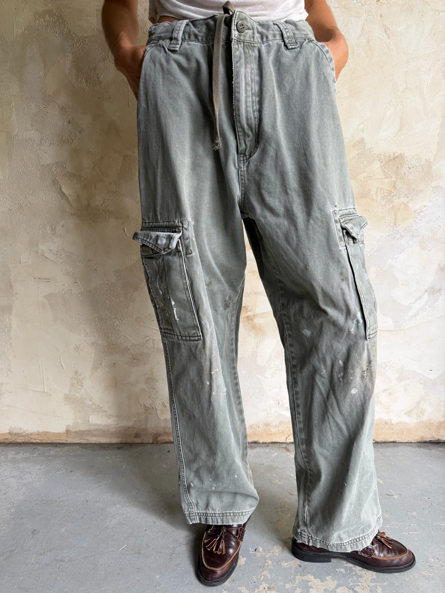 Faded Olive Painters Cargo Pants