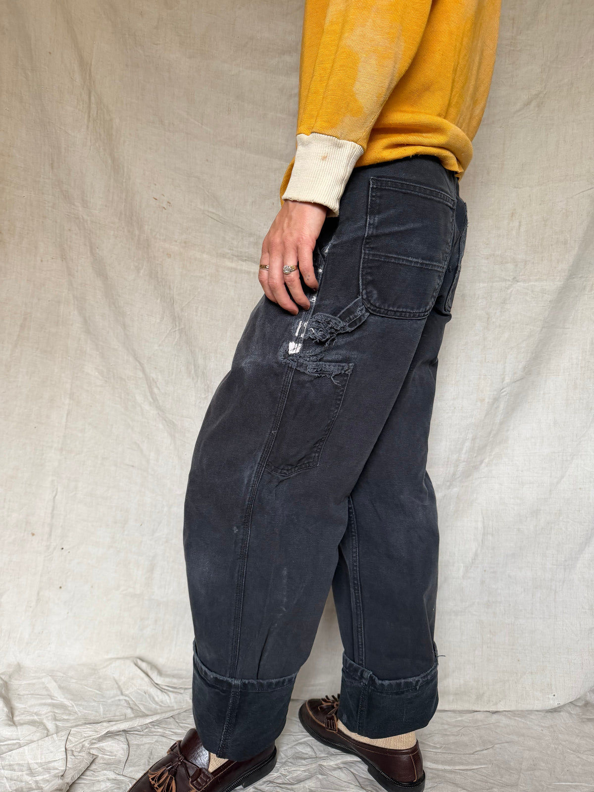 Black Faded Carhartt Pants