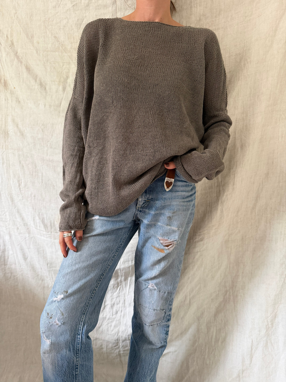 Fawn Knit Silk Sweater