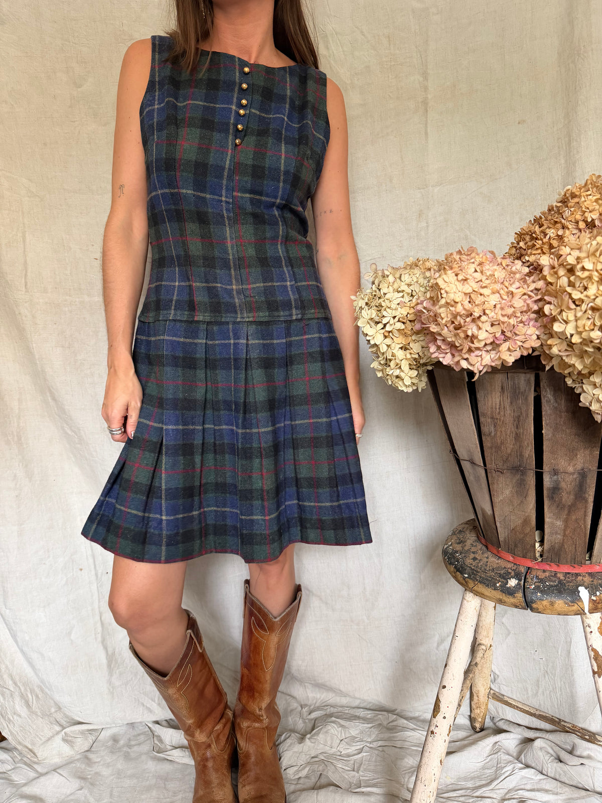 Plaid Wool Dress