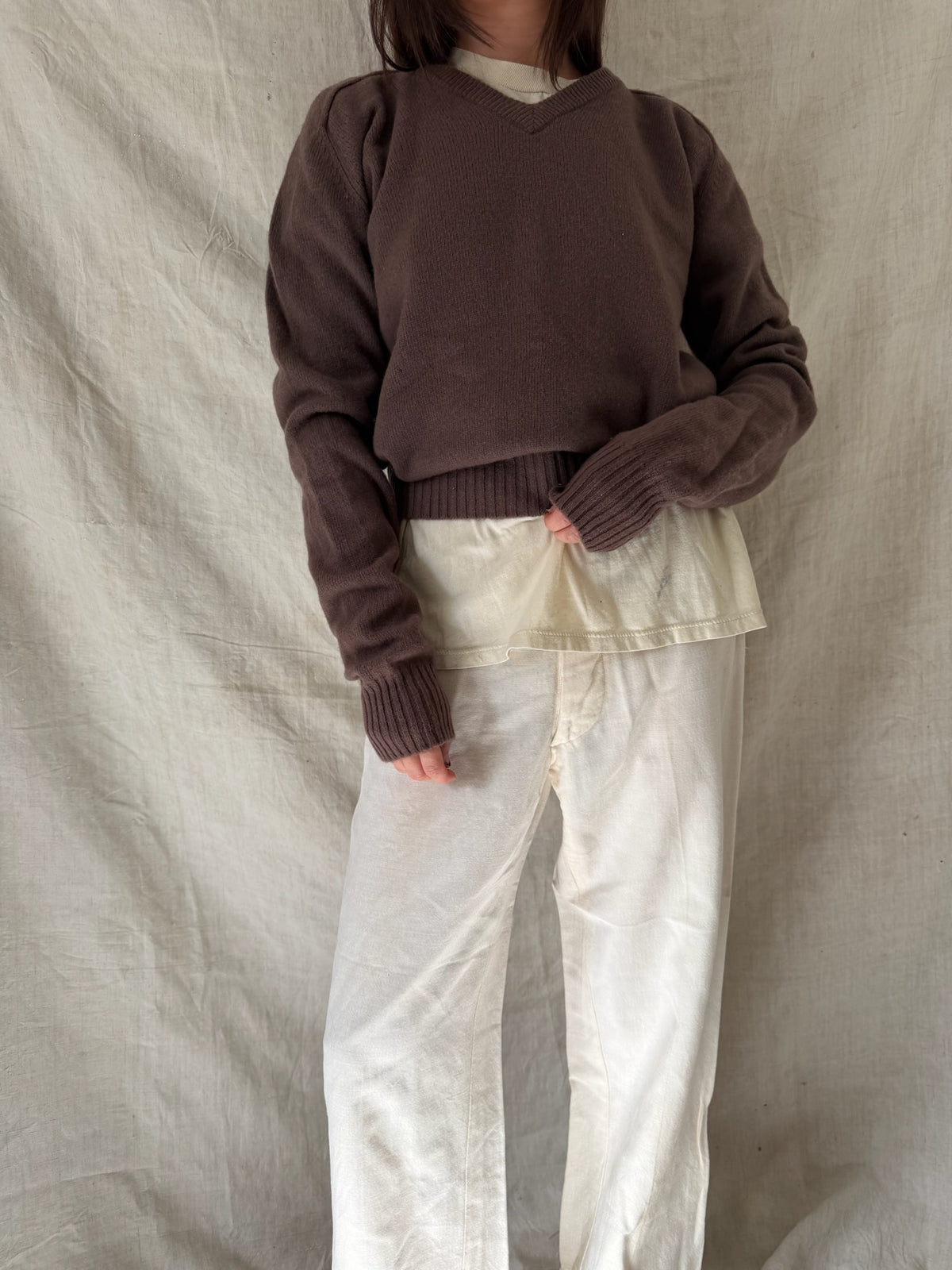 Fawn Brown Lambswool Sweater