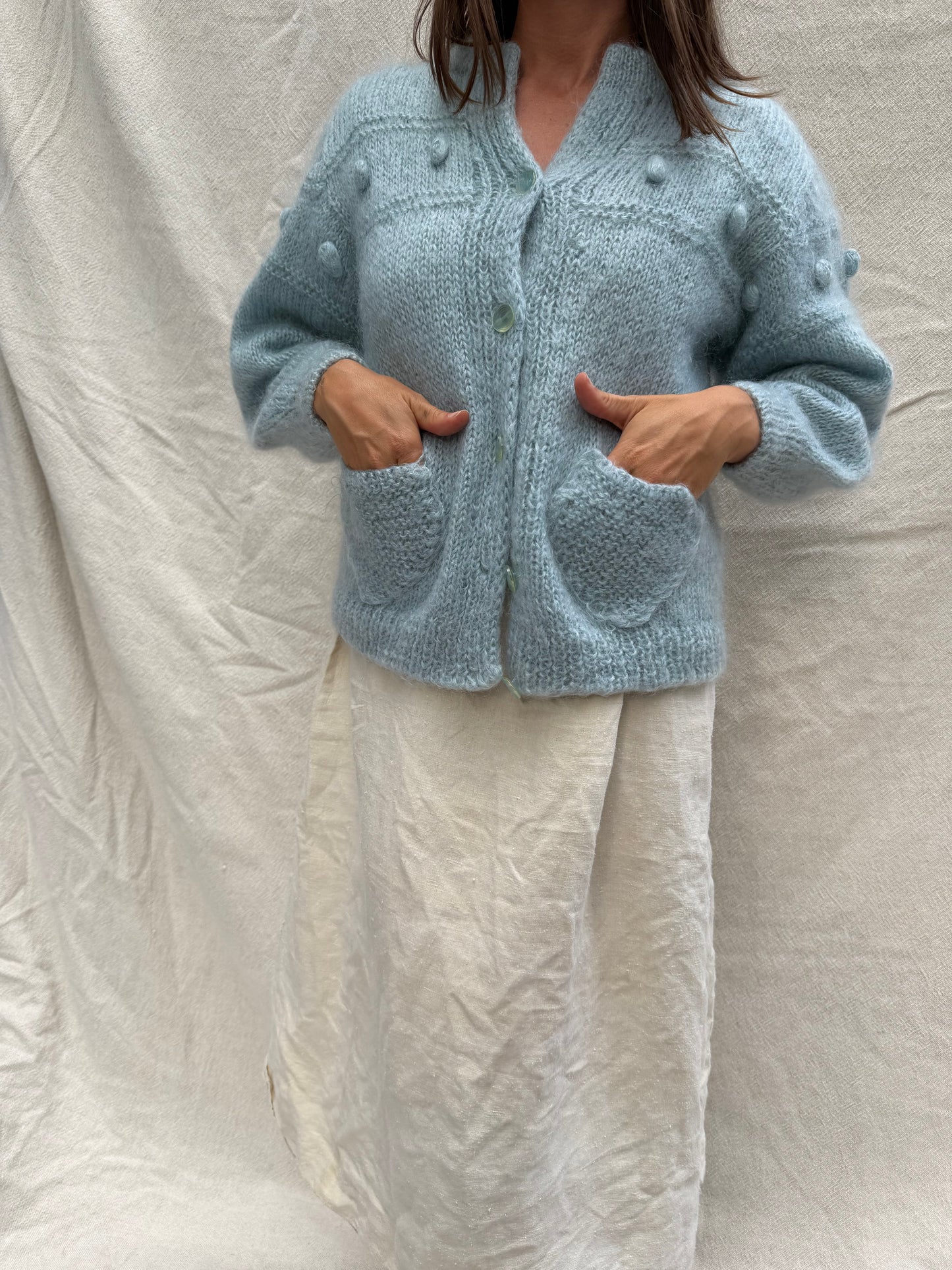 Baby Blue Mohair Cardigan