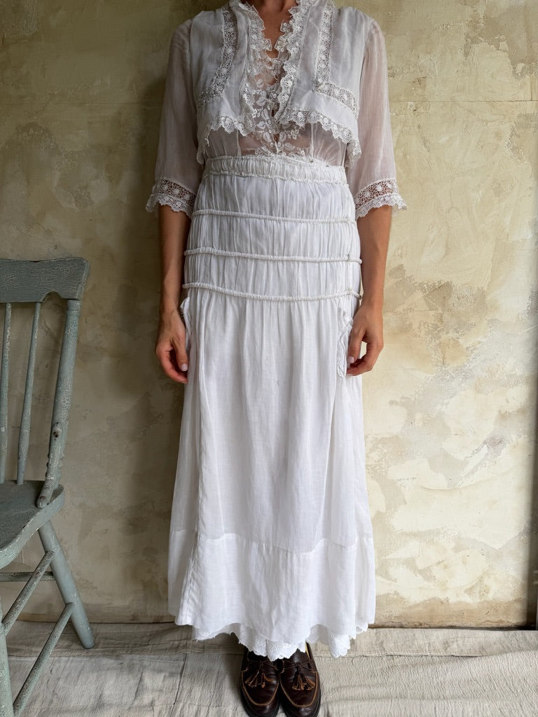 Edwardian White Lawn Dress