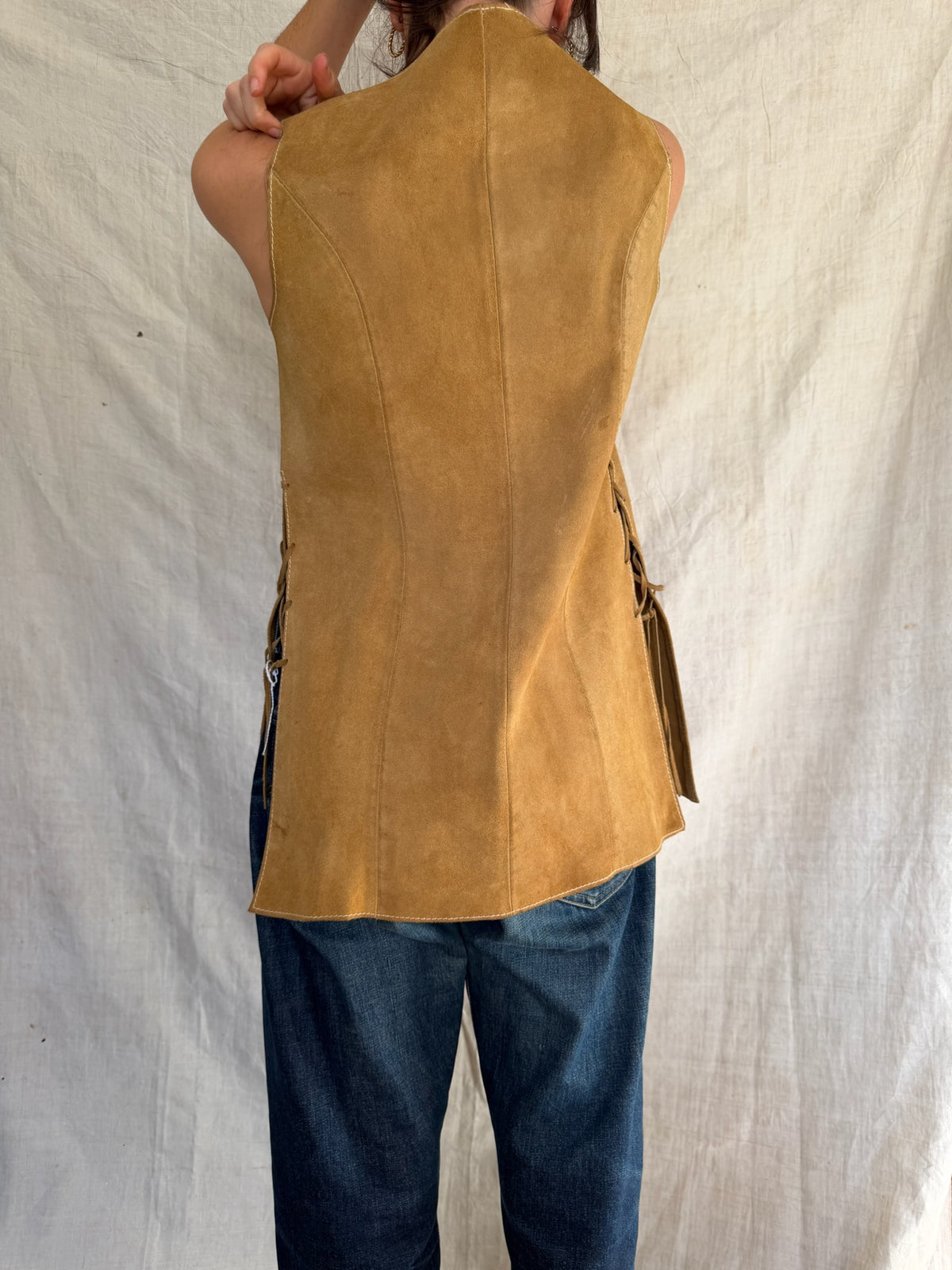 Suede Panelled Vest