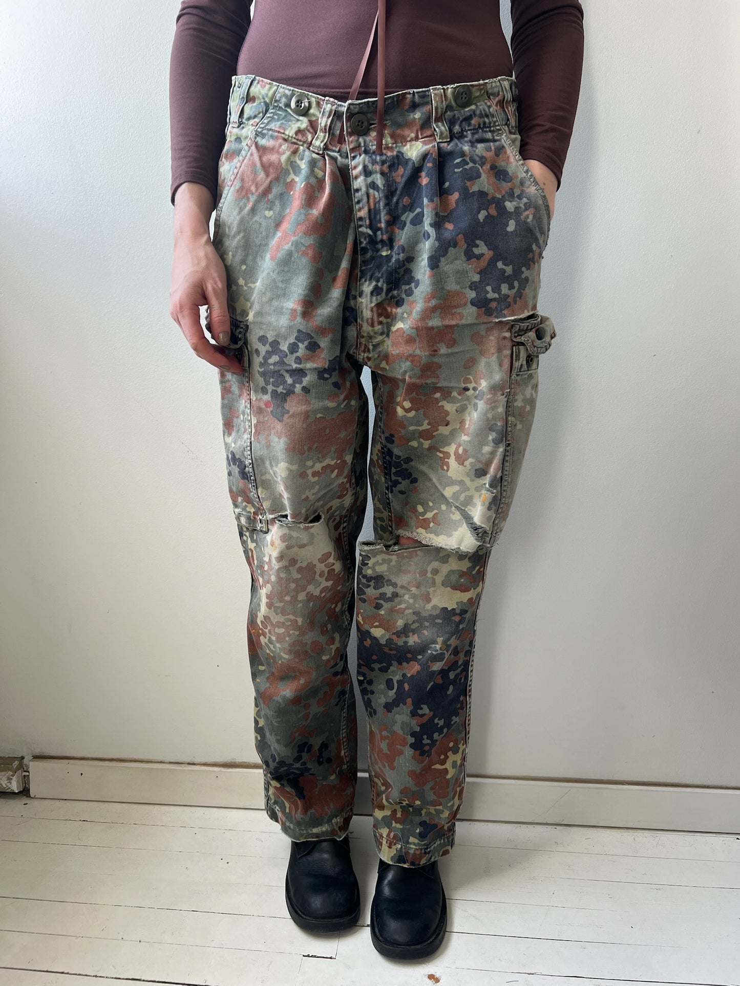 Distressed Camo Pants