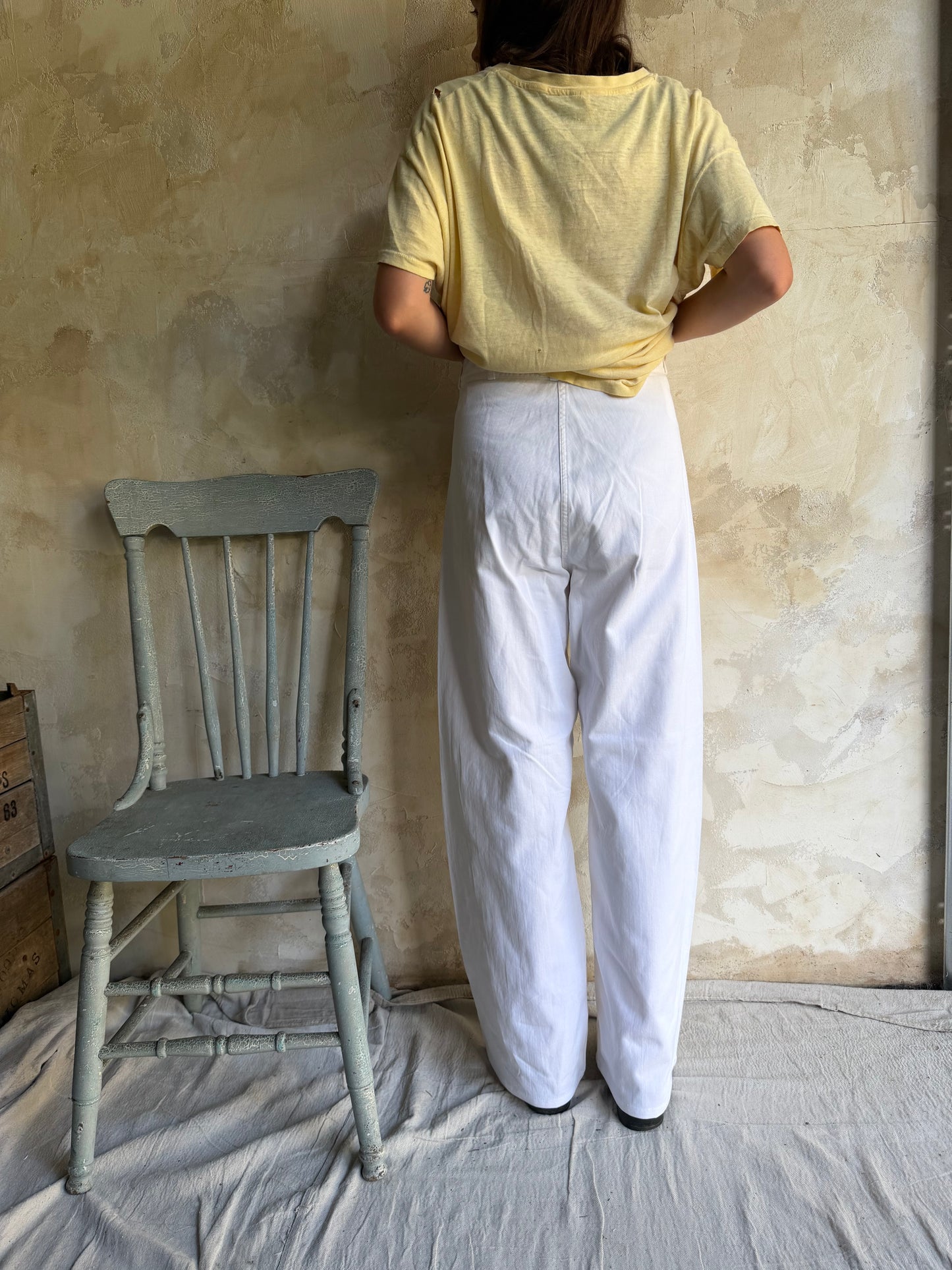 White Sailors Flare Pants
