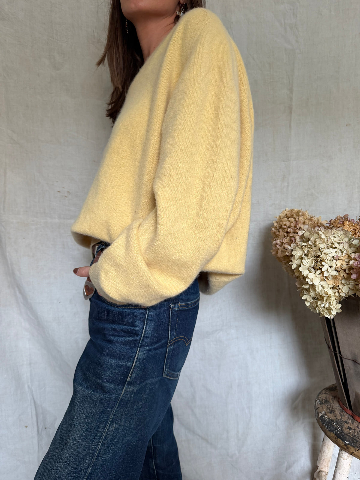 Butter Yellow Cashmere Sweater
