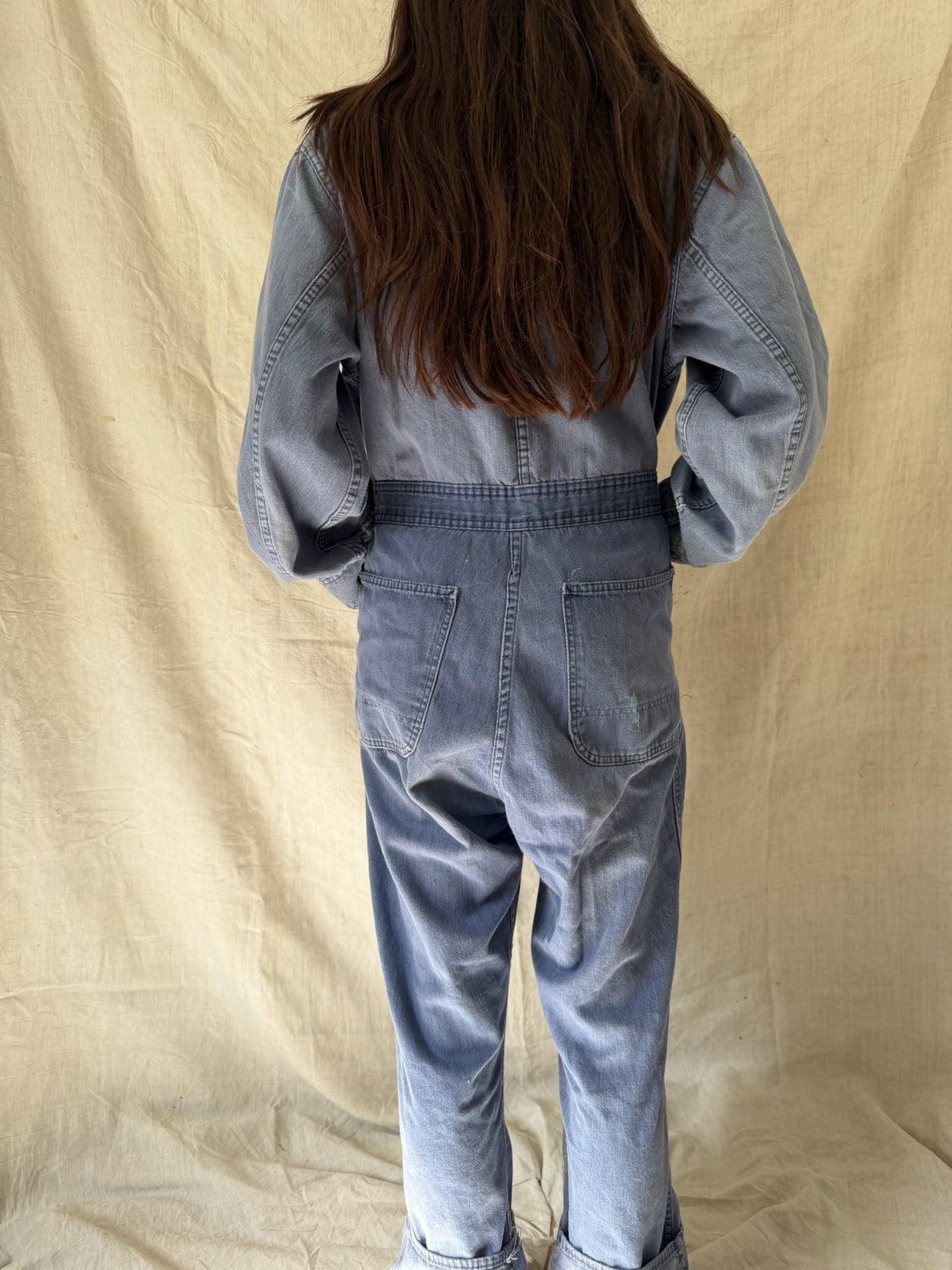 Faded Denim Painters Coveralls