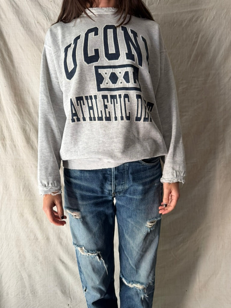 Uconn Athletics Grey Crewneck