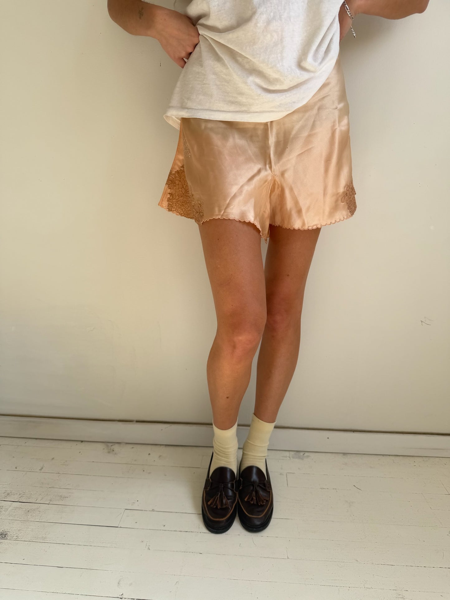Peachy Pink Slip Shorts
