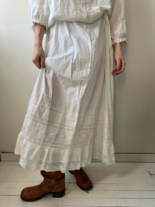 White Victorian Long Skirt