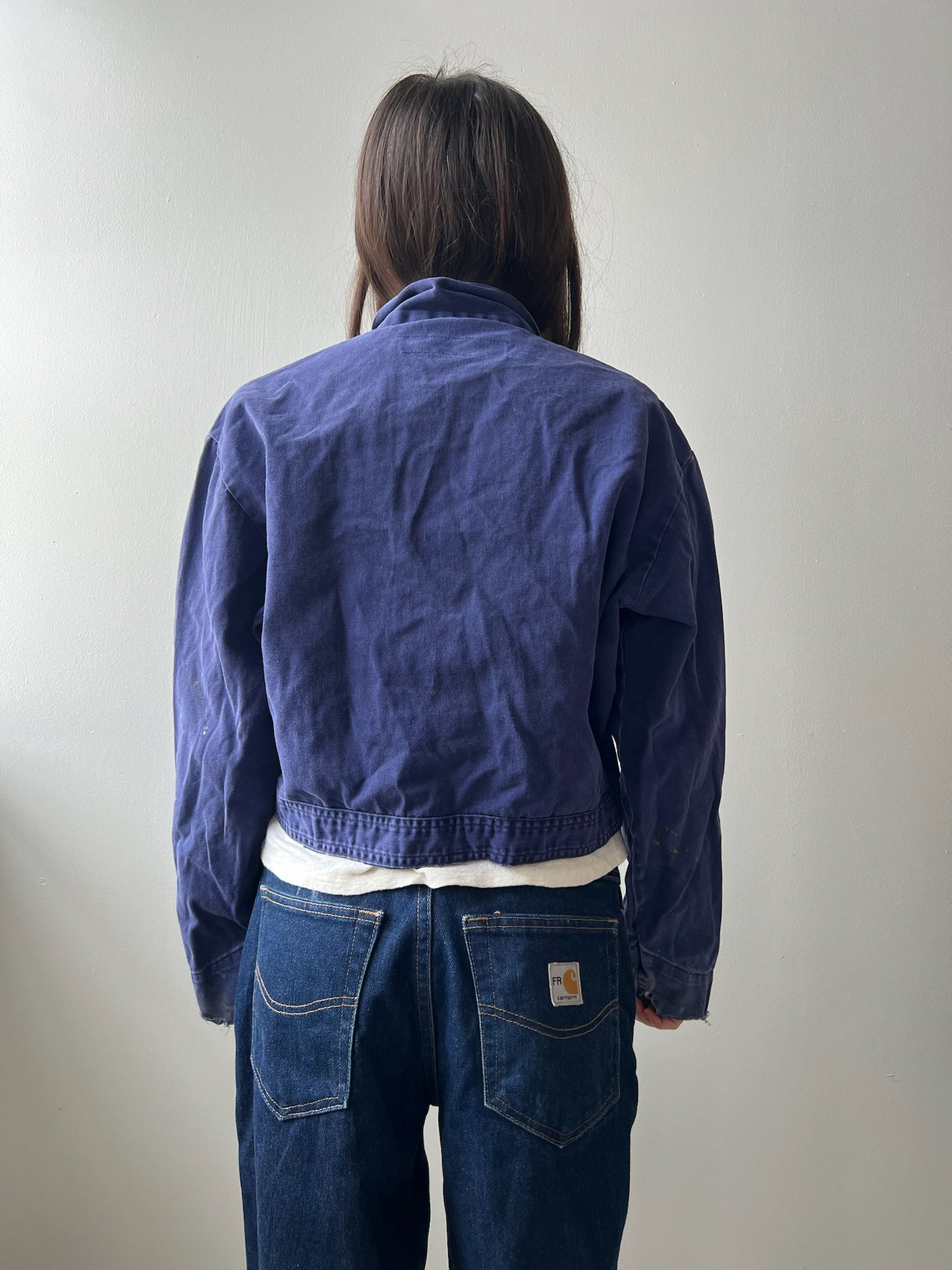 Cropped Indigo Blue Coveralls