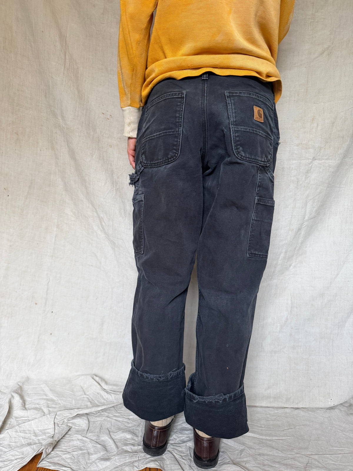 Black Faded Carhartt Pants