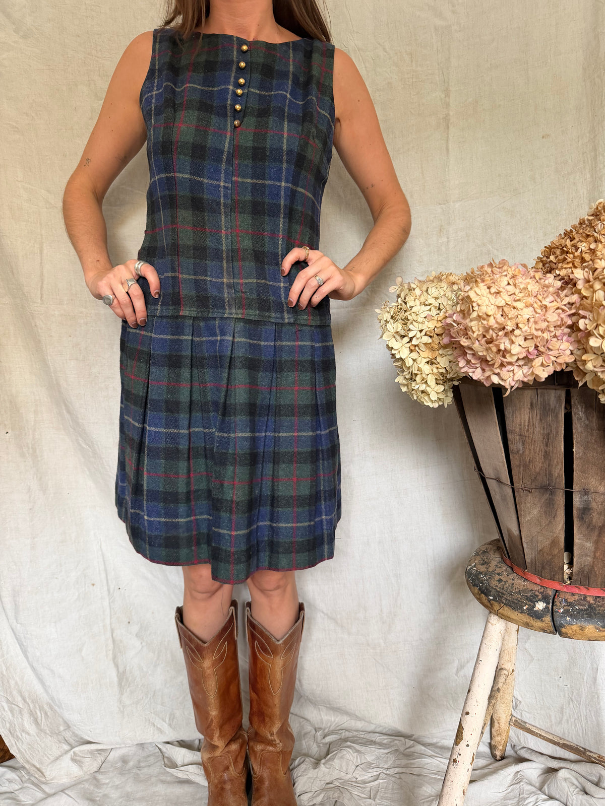 Plaid Wool Dress