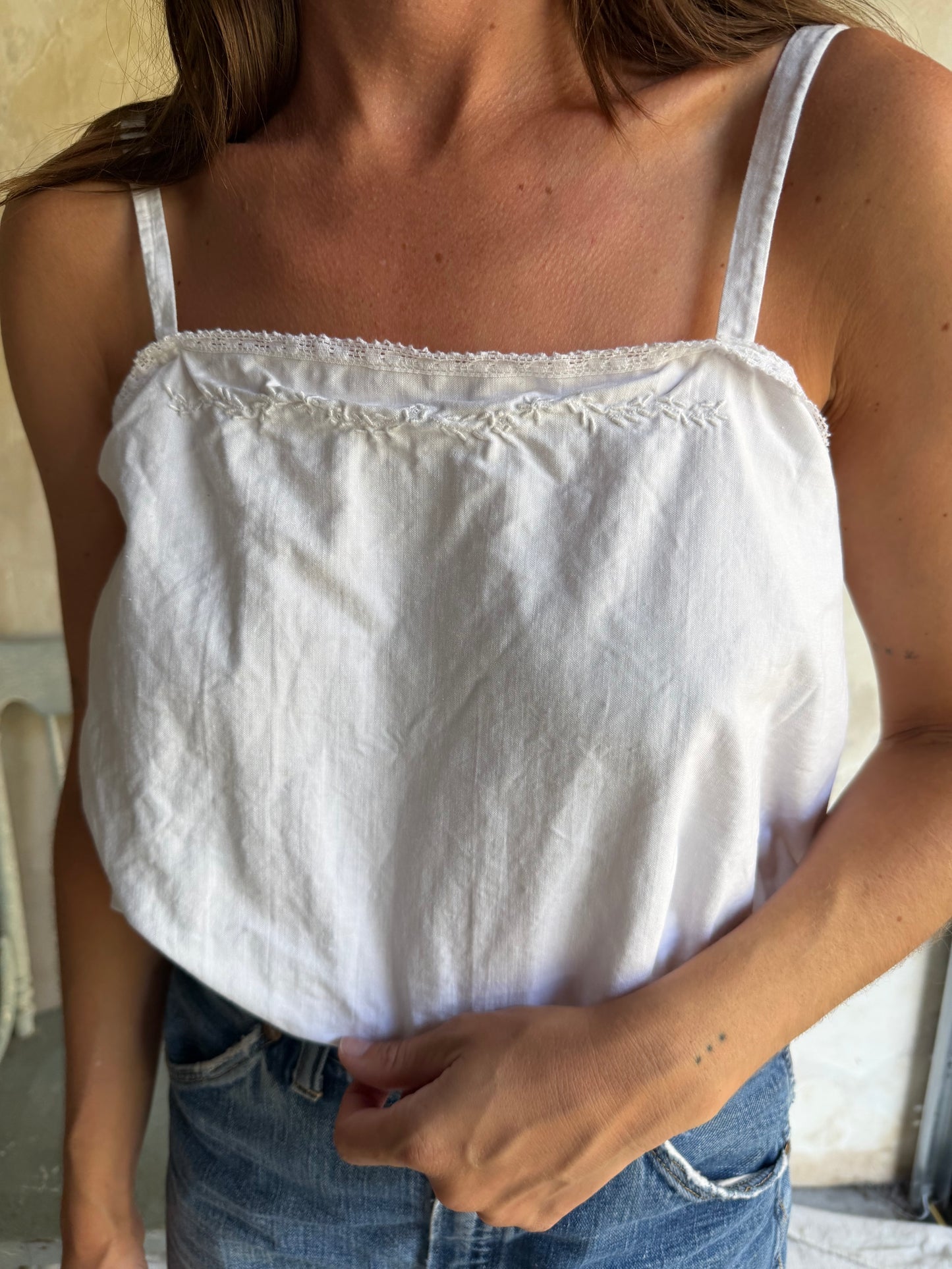 Reworked Antique Cropped Blouse 02