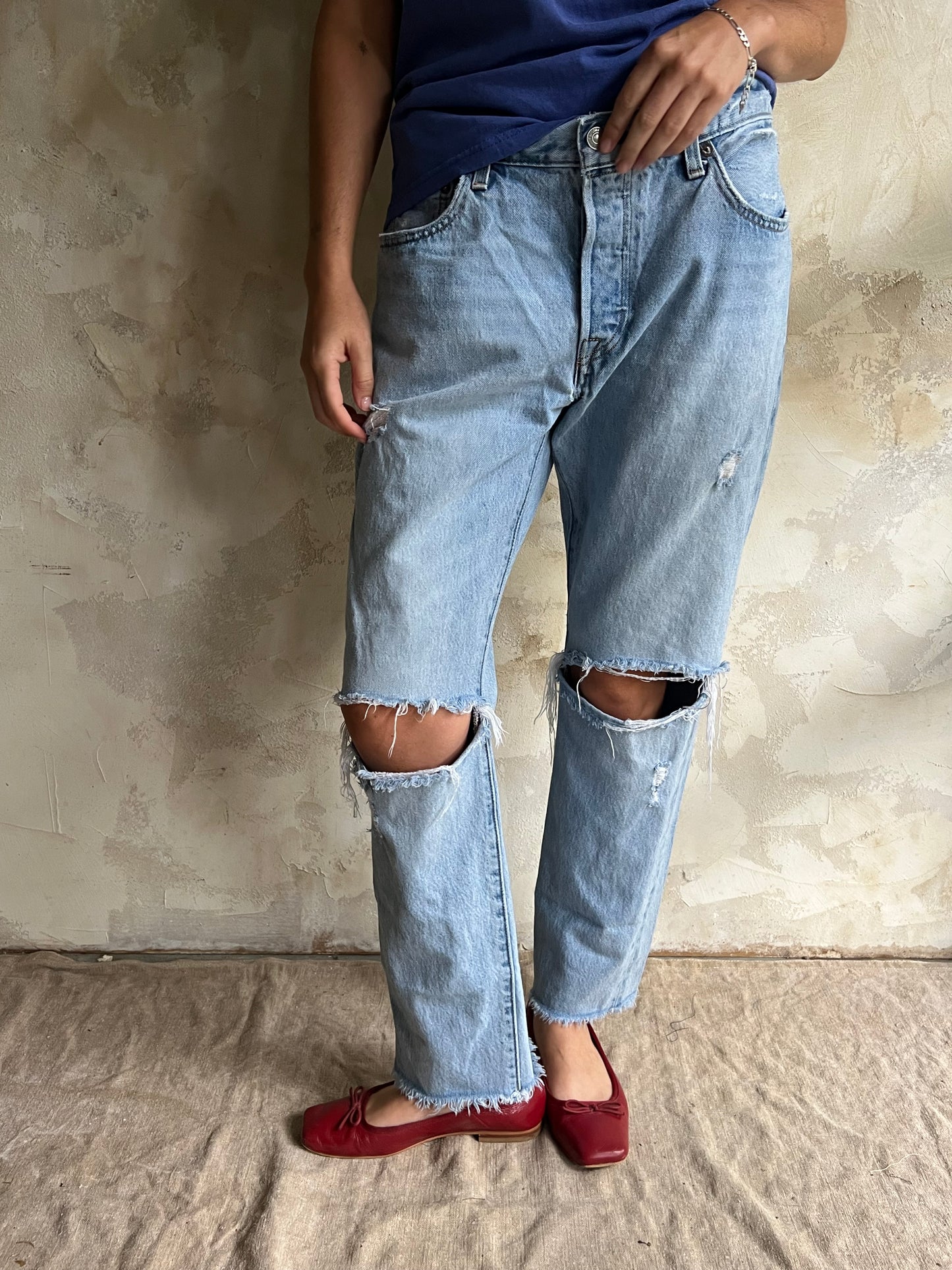 Levi’s Distressed 501s