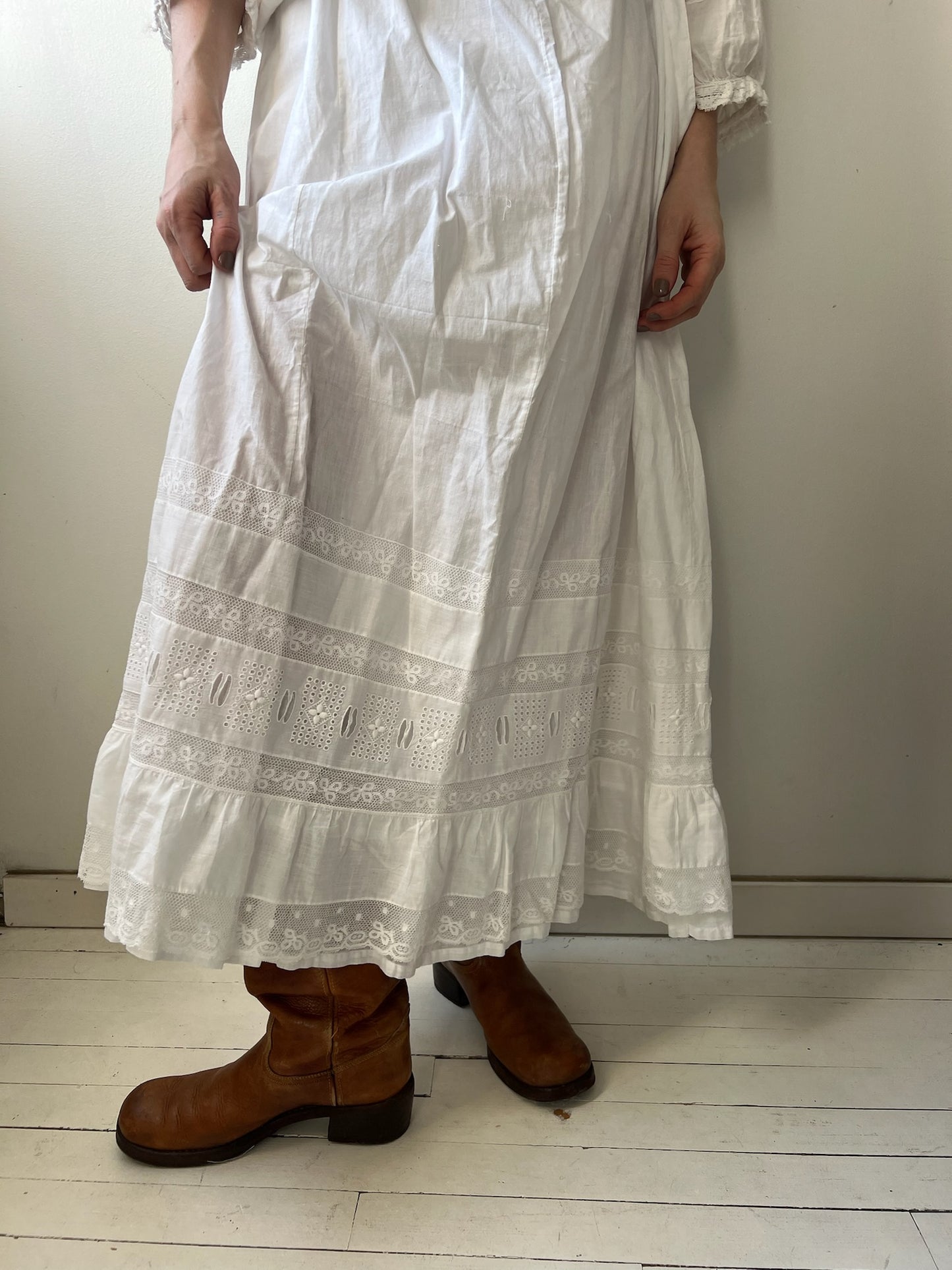 White Victorian Long Skirt